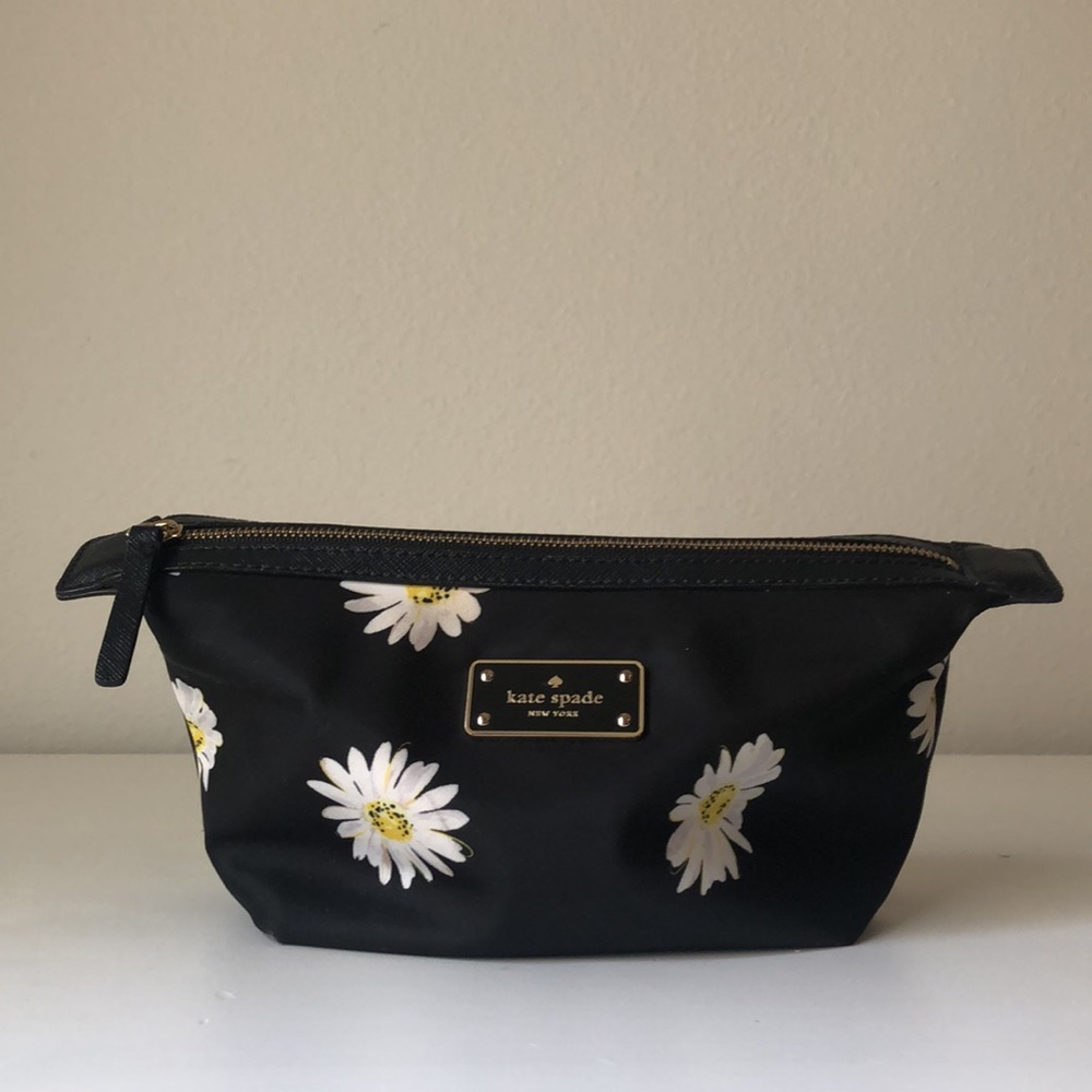 Kate Spade Daisy Pouch black yellow white